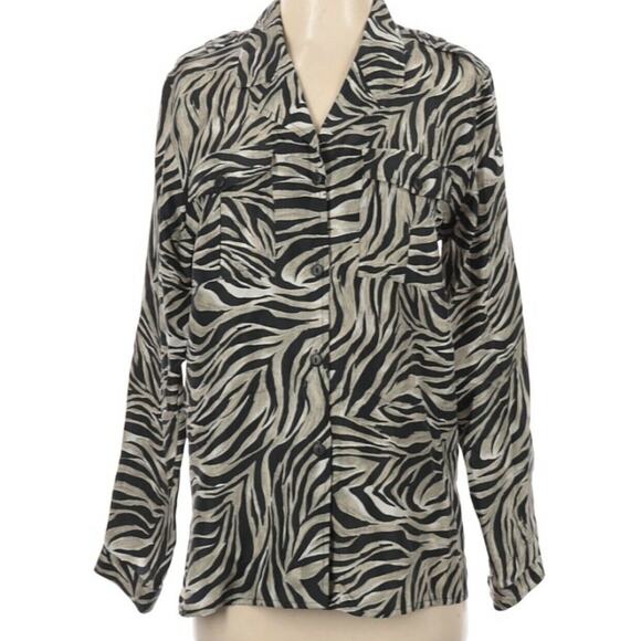 Anna & Frank Long Sleeve Blouse Pure Silk Small - Picture 1 of 5